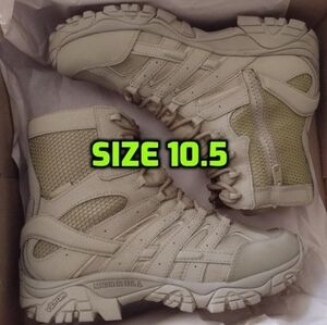 New Merrell Moab 2 8" Tactical Waterproof Side-Zip Boot, Coyote , 10.5